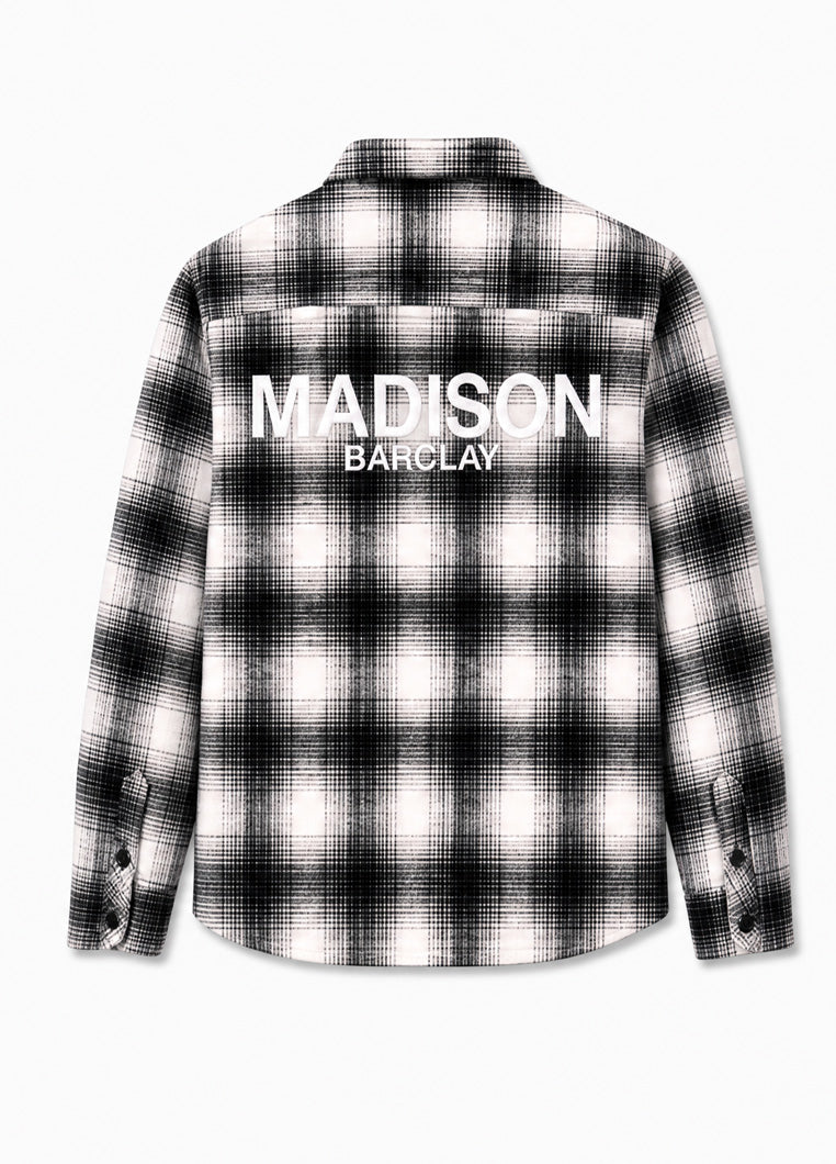 Wall St Flannel Shirt - Black & White