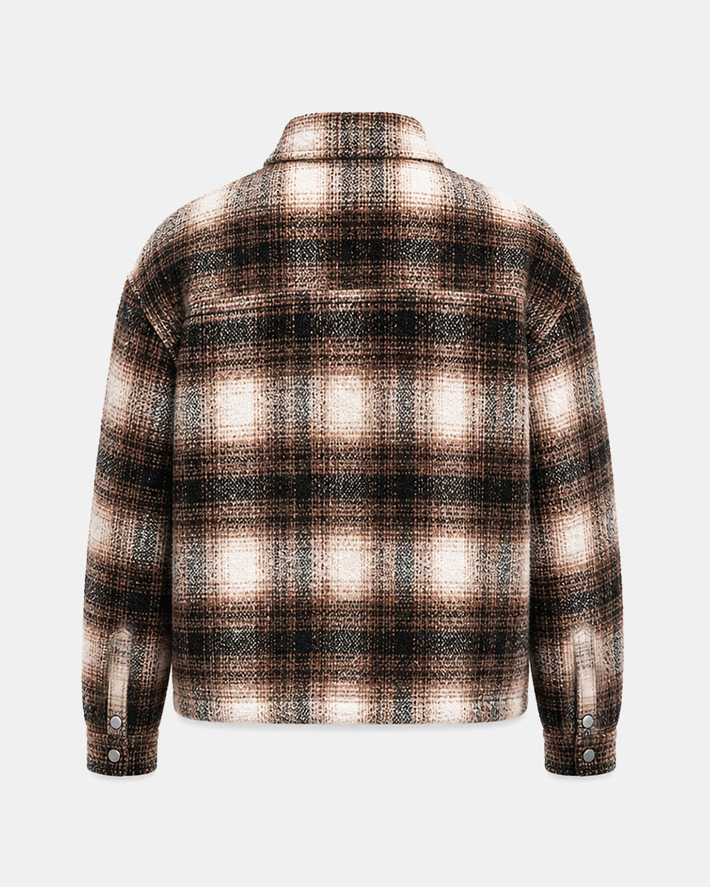Chrysler Boxy Check Shacket - Chocolate