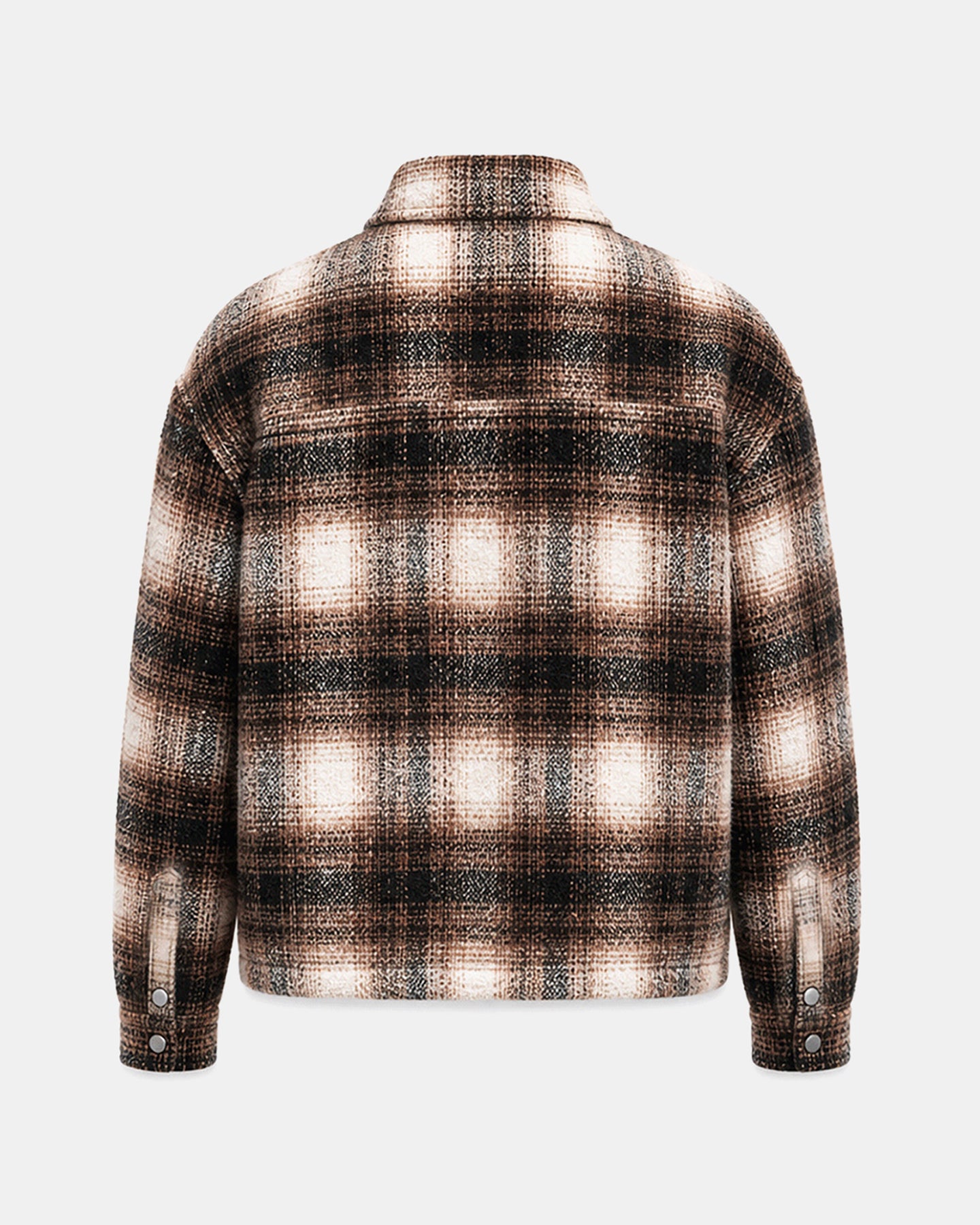 Chrysler Boxy Check Shacket - Chocolate