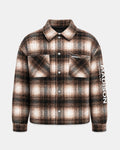 Chrysler Boxy Check Shacket - Chocolate
