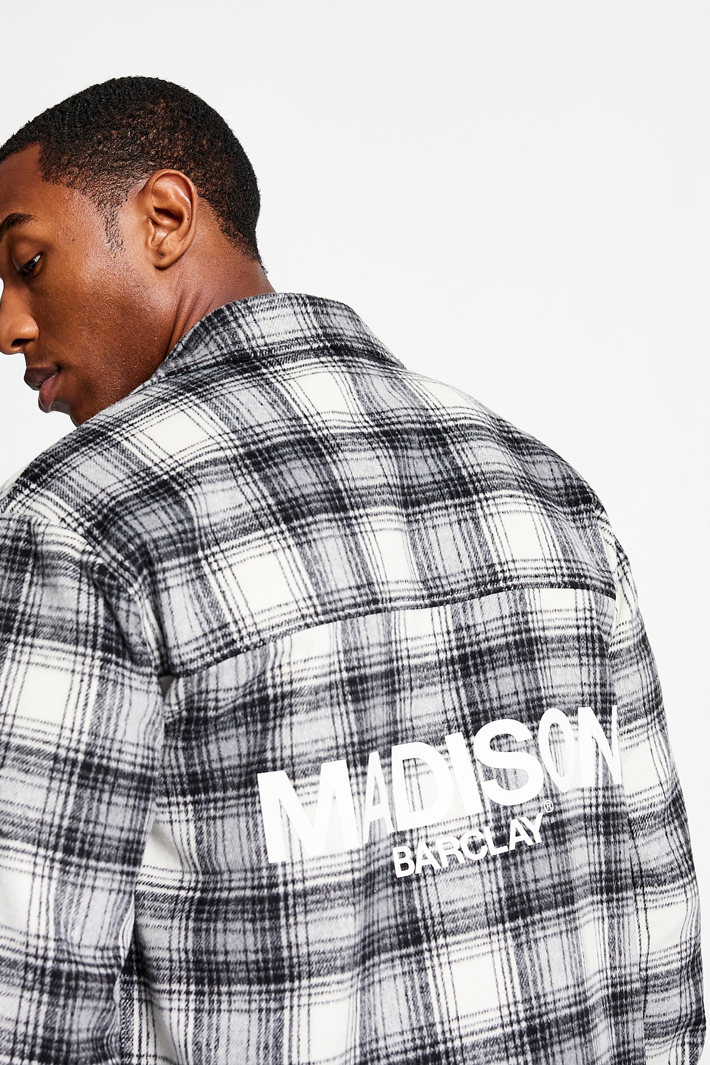 Wall St Flannel Shirt - Light - Black / White