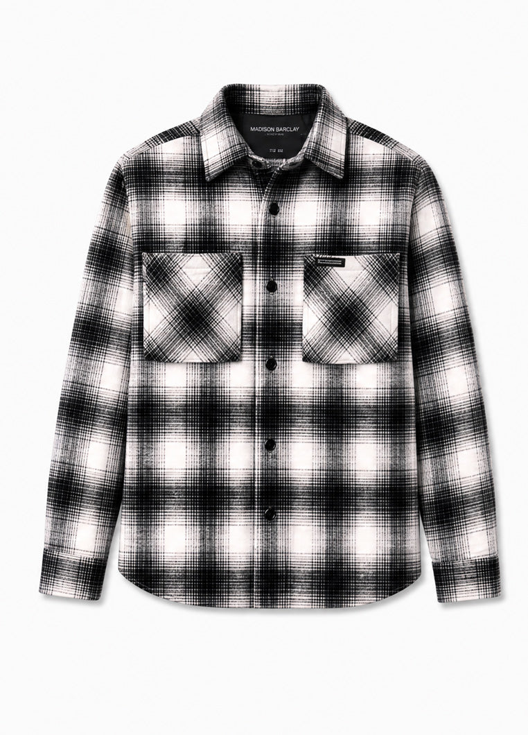 Wall St Flannel Shirt - Black & White