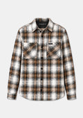 Wall St Flannel Shirt - Light Brown / White
