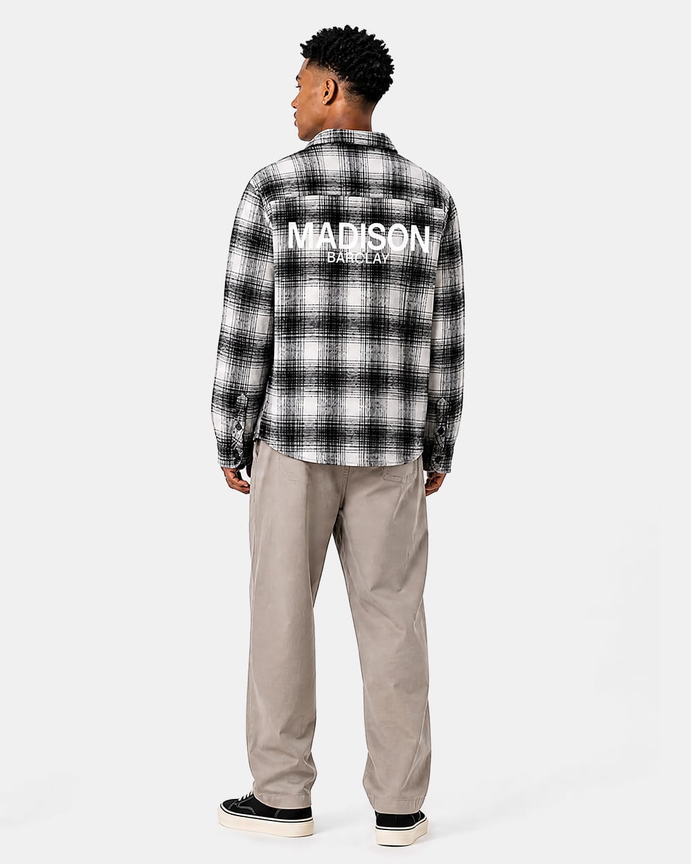 Wall St Flannel Shirt - Black / White
