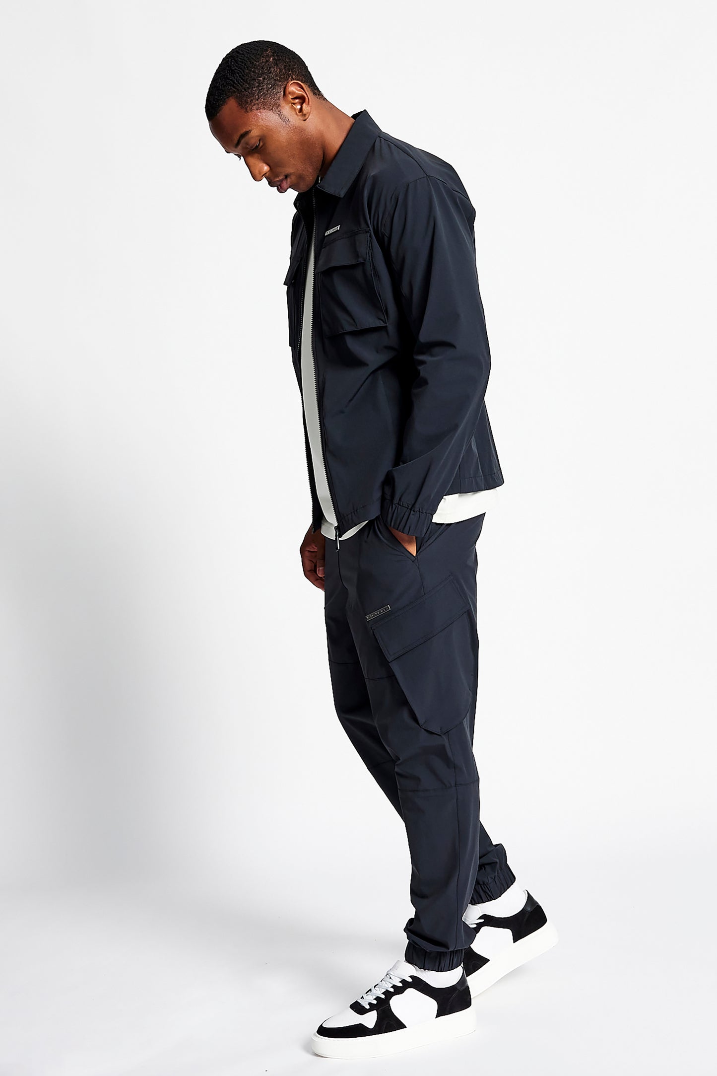 Flat Iron Zip Overshirt - Black