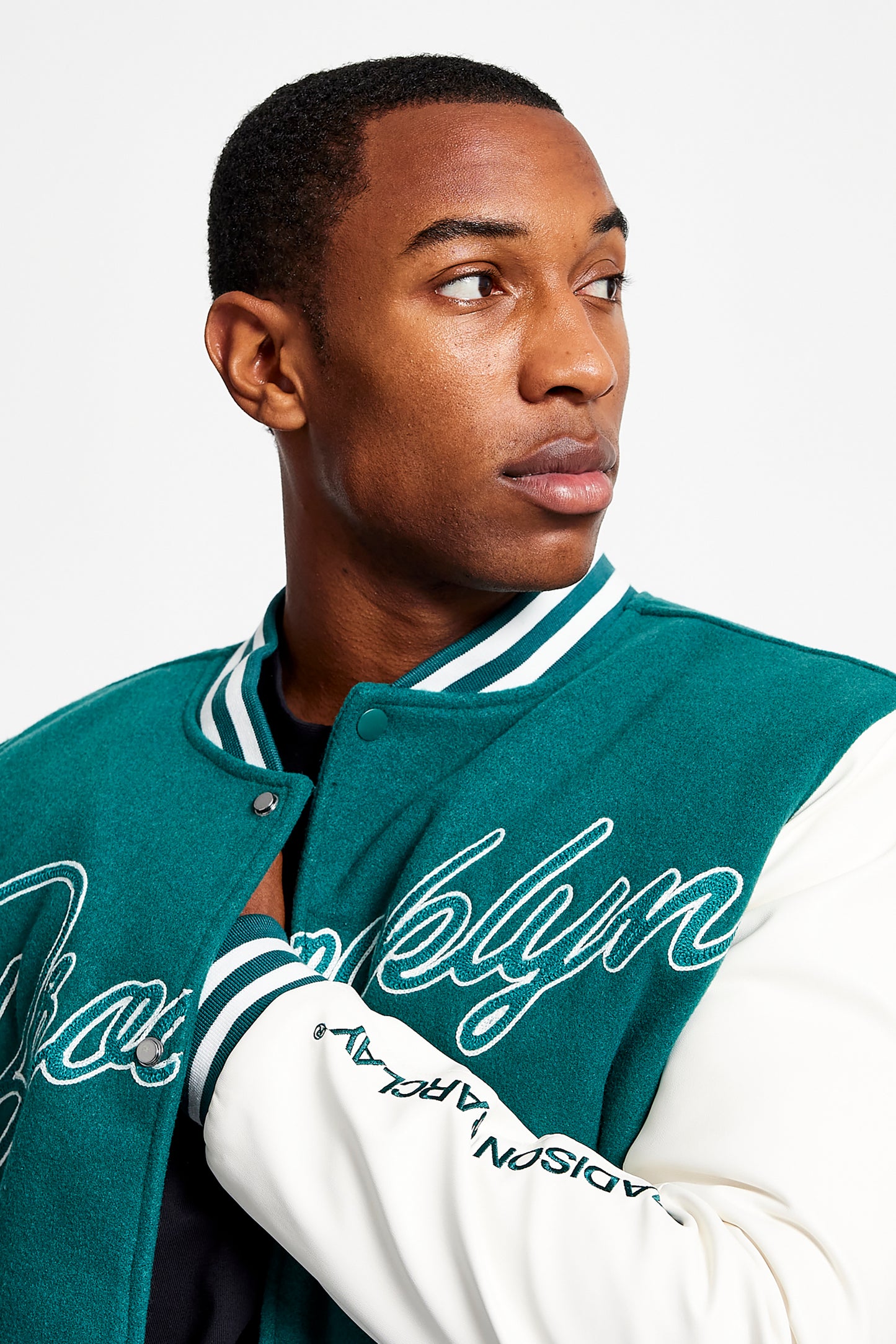 Hudson Baseball Wool Jacket - Forest