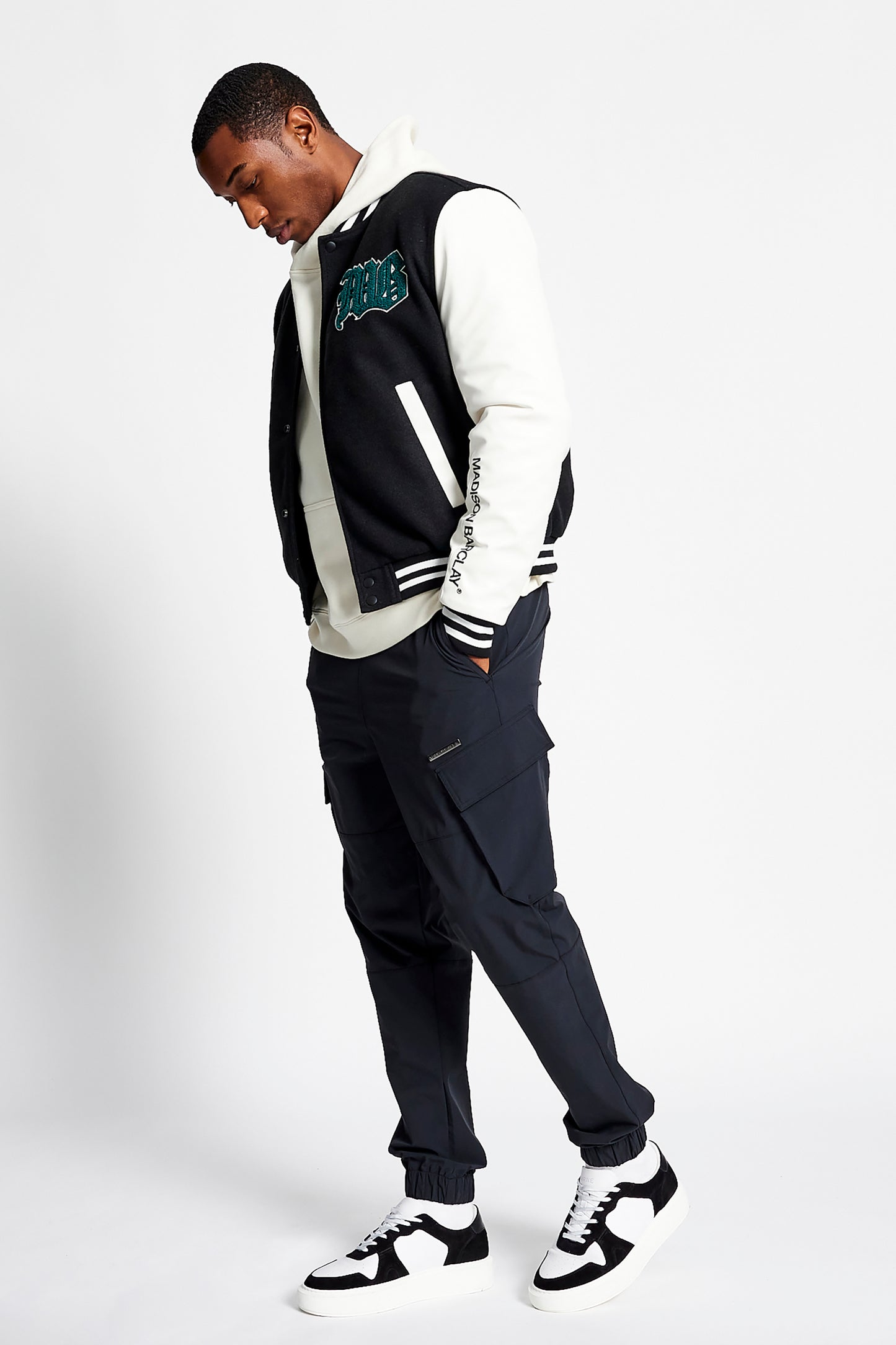 Lincoln Baseball Wool Jacket - Black