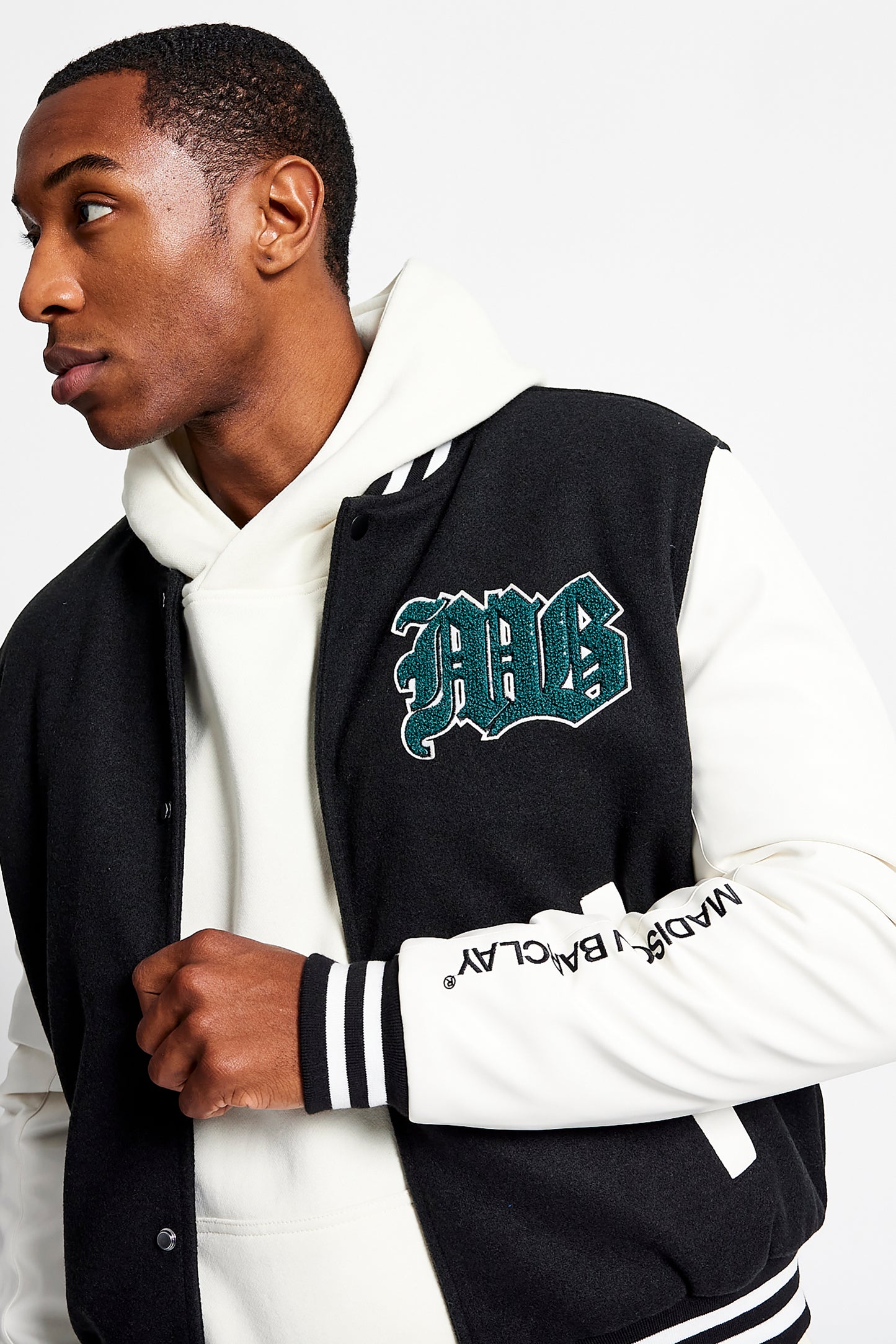Lincoln Baseball Wool Jacket - Black