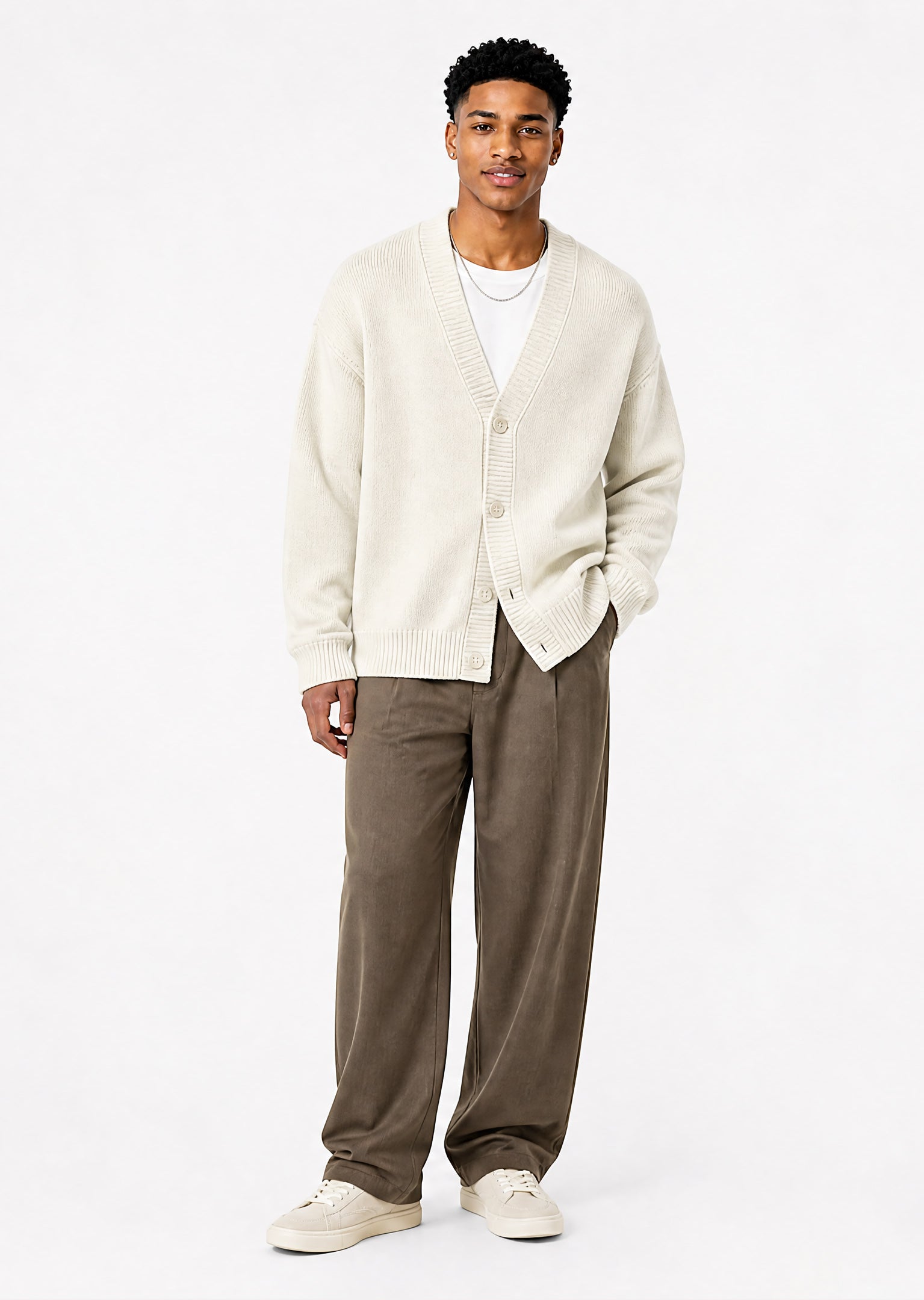 Ocean Av Knit Cardigan - Cream