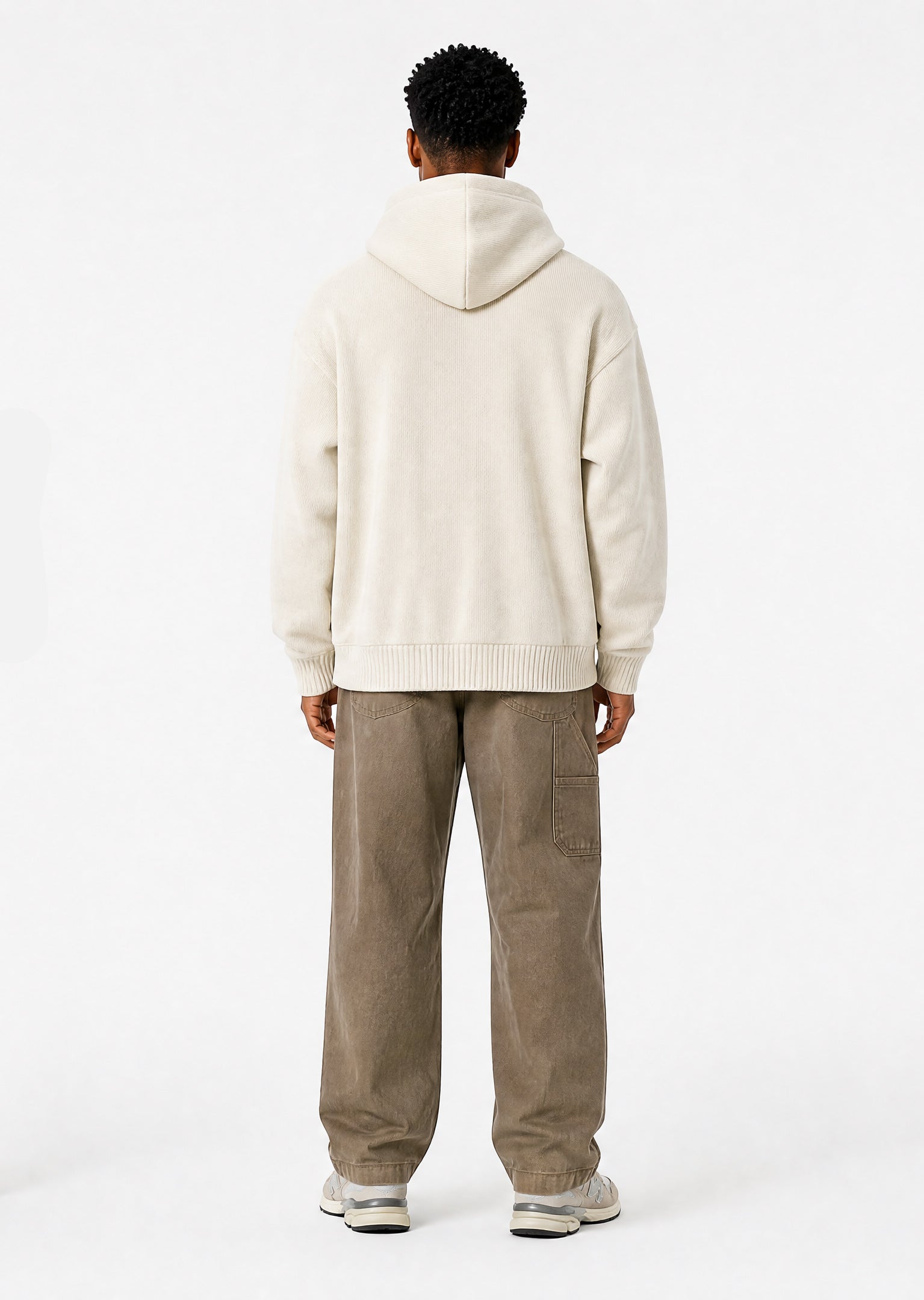 Ocean Av Knit Hoodie - Cream