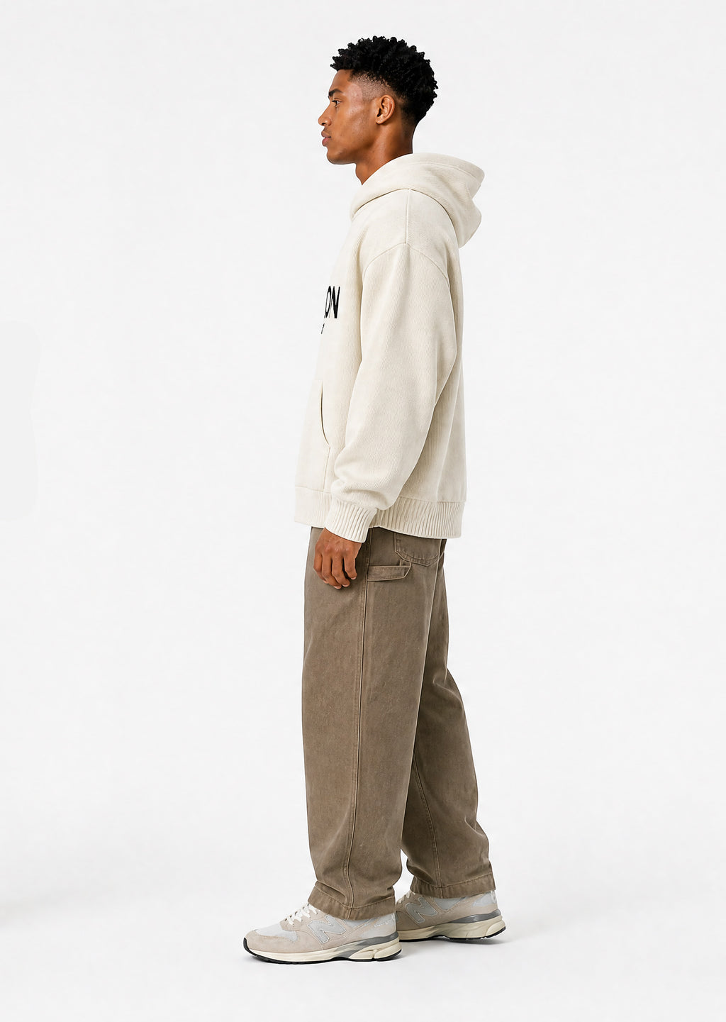 Ocean Av Knit Hoodie - Cream