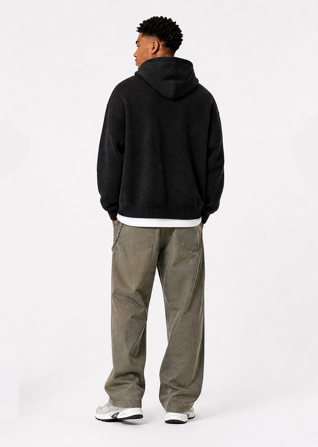 Ocean Av Knit Hoodie - Black