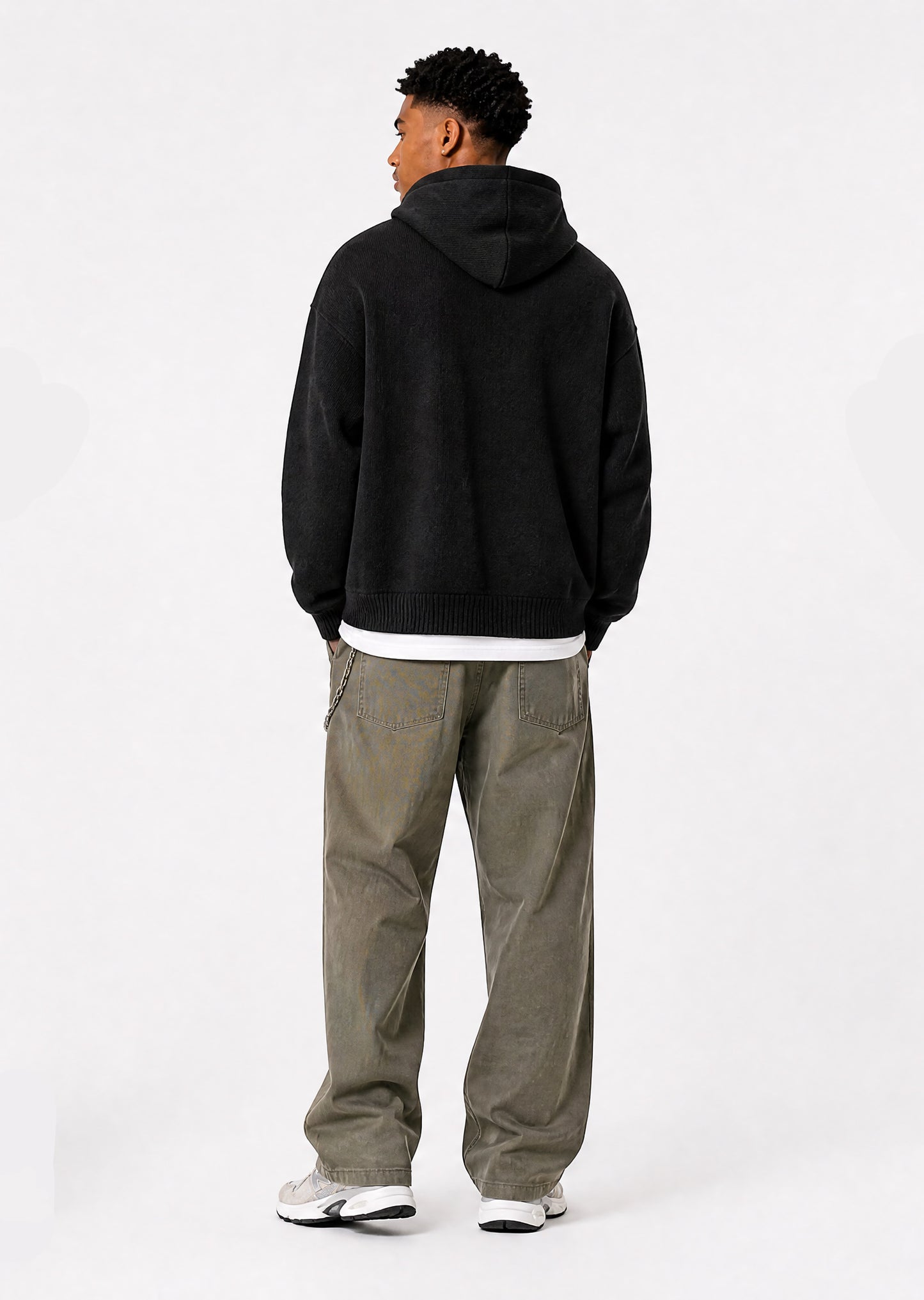 Ocean Av Knit Hoody - Black