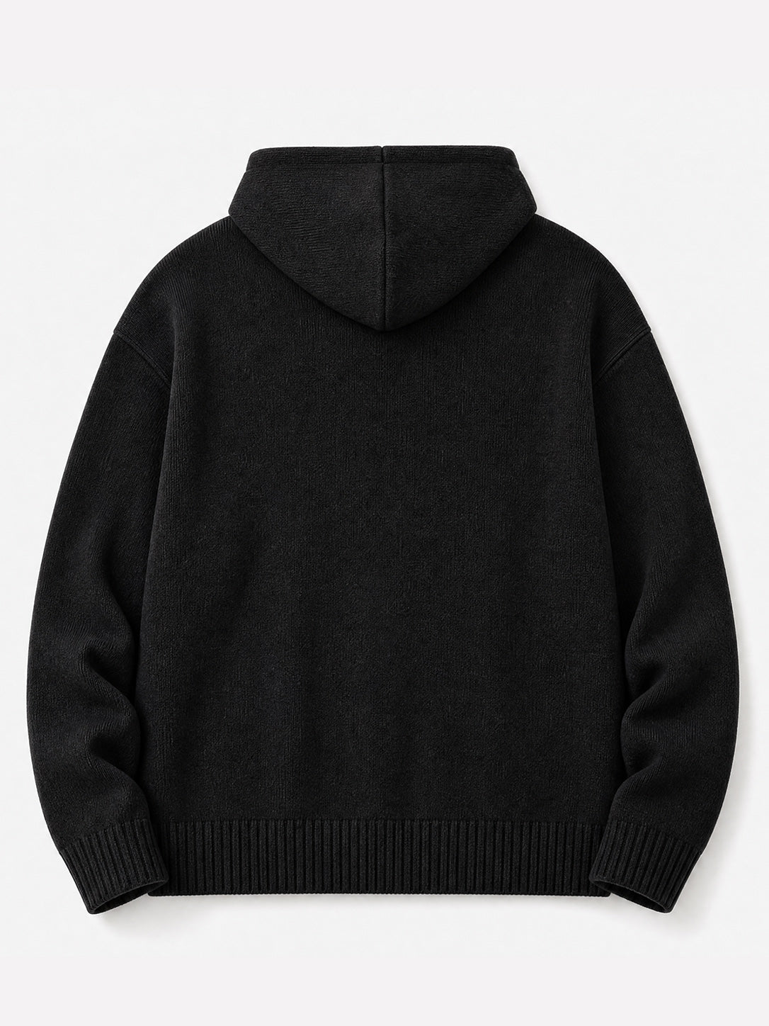 Ocean Av Knit Hoodie - Black