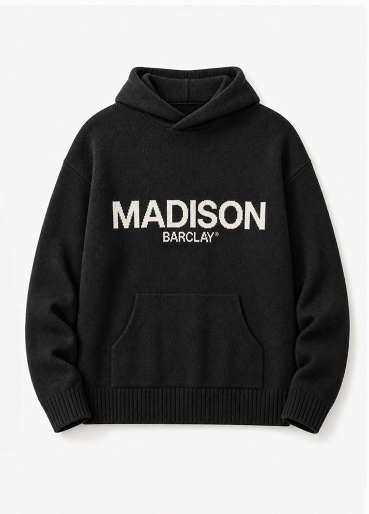 Ocean Av Knit Hoody - Black