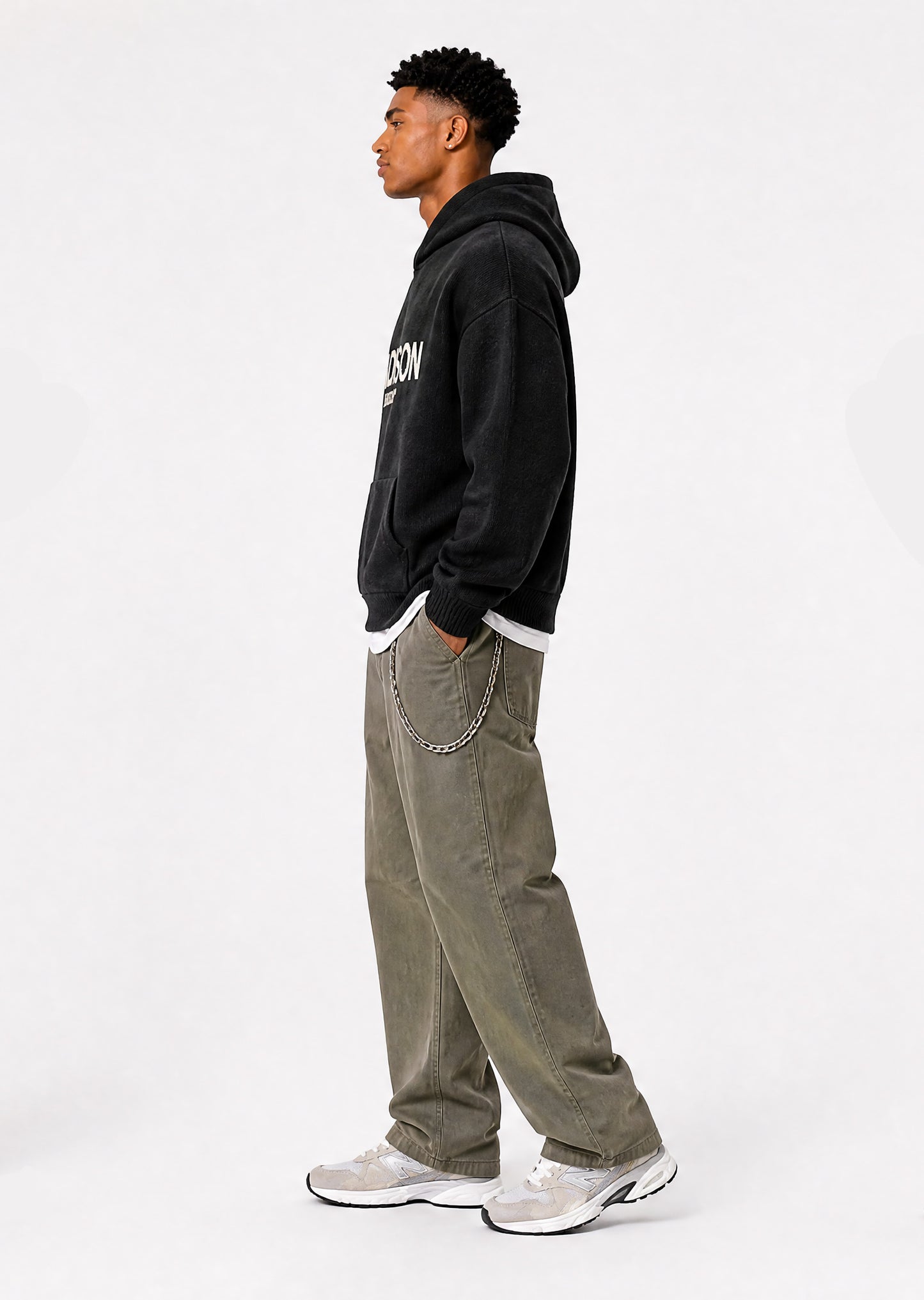 Ocean Av Knit Hoody - Black