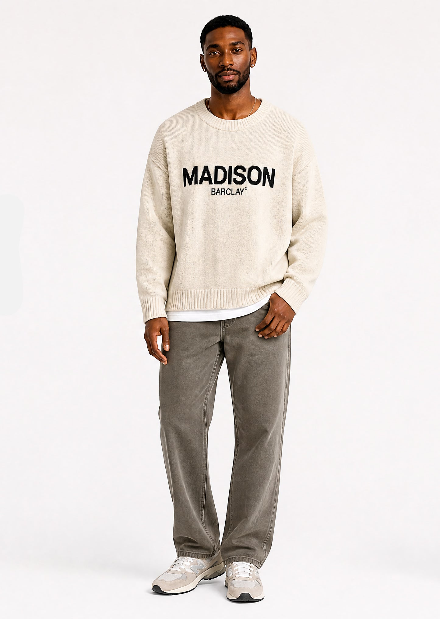 Ocean Av Knit Sweater - Cream