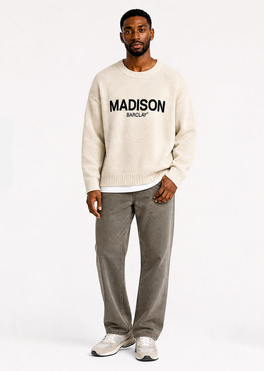 Ocean Av Knit Sweater - Cream