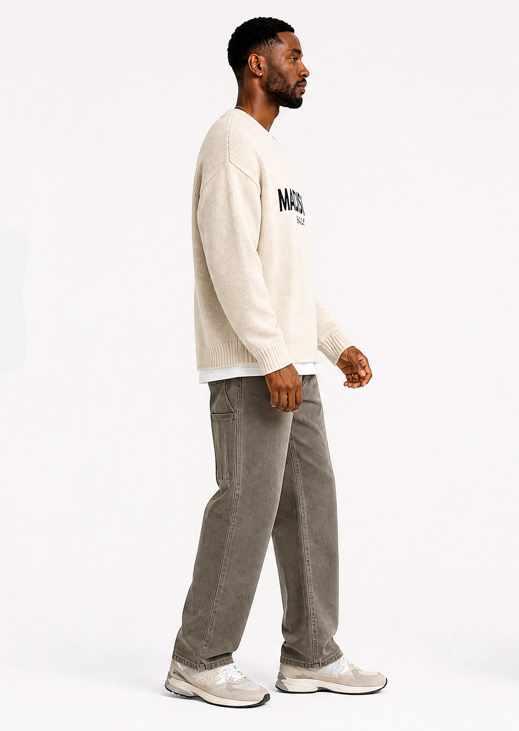Ocean Av Knit Sweater - Cream