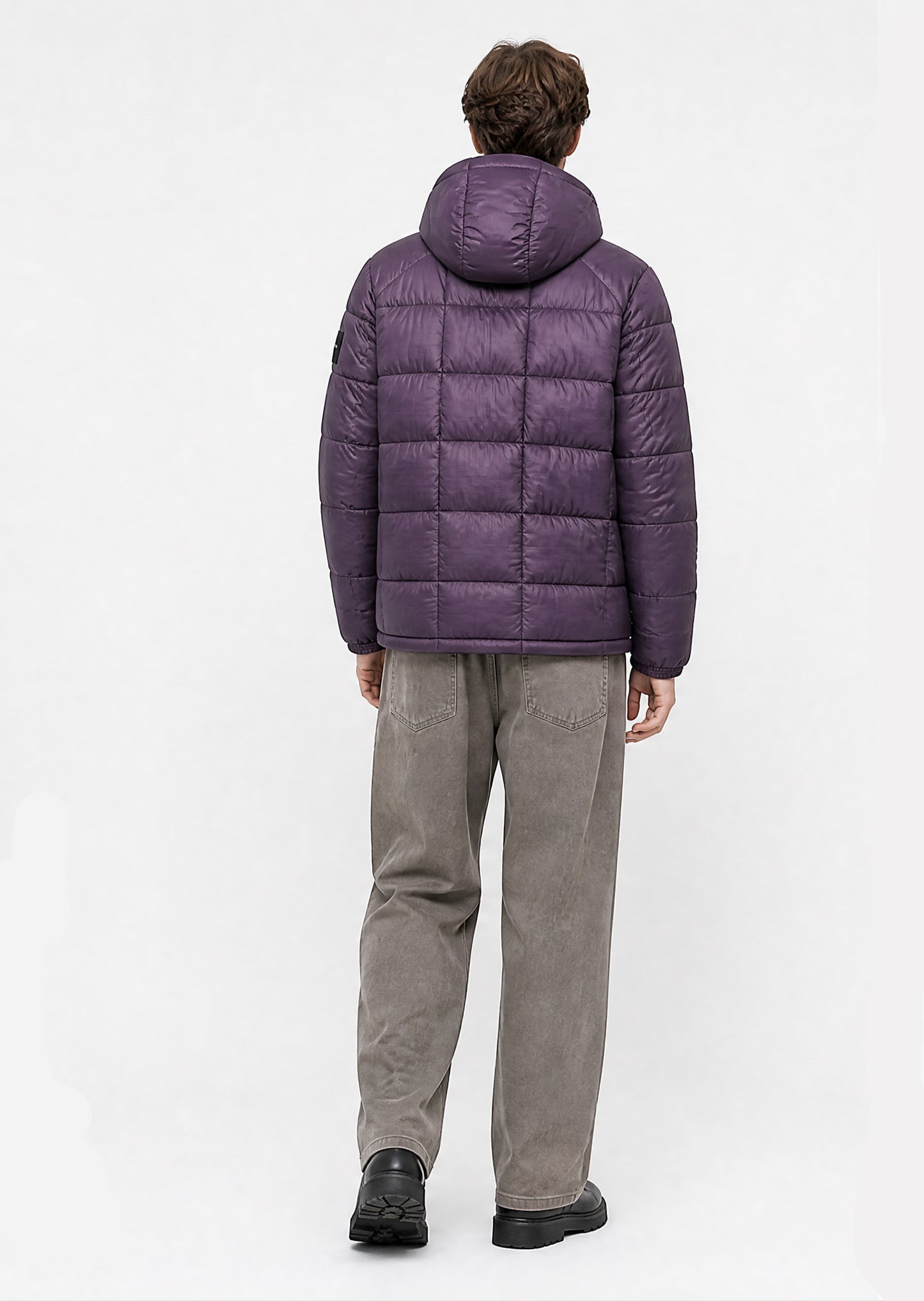 Hester Sheer Puffer Jacket - Plum