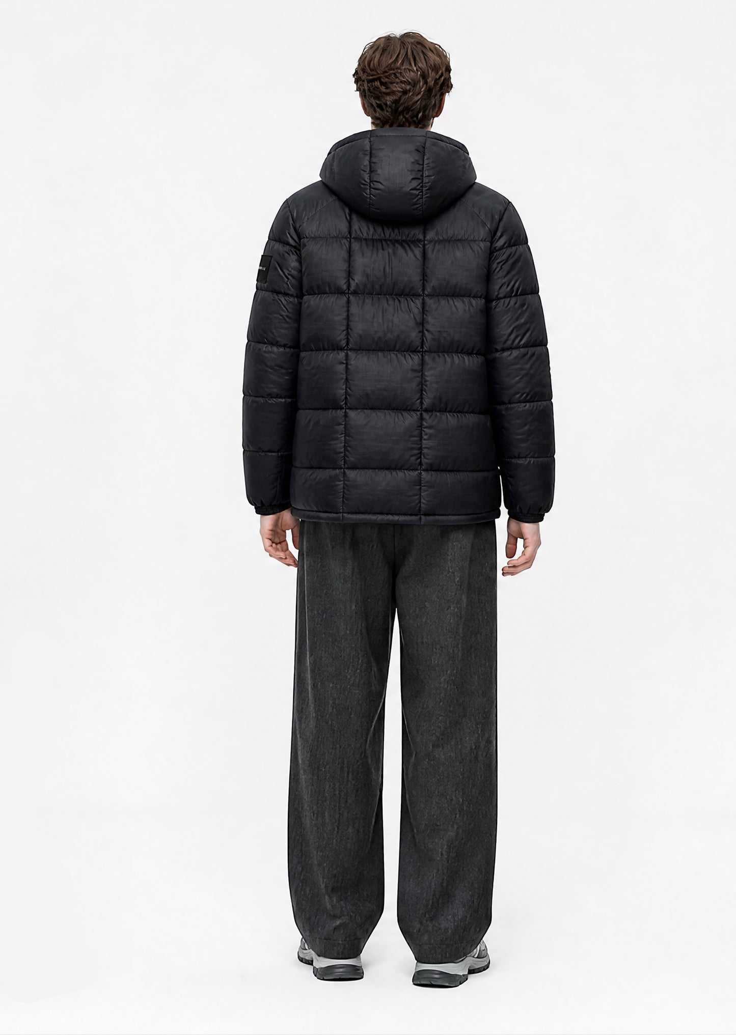 Hester Sheer Puffer Jacket - Black