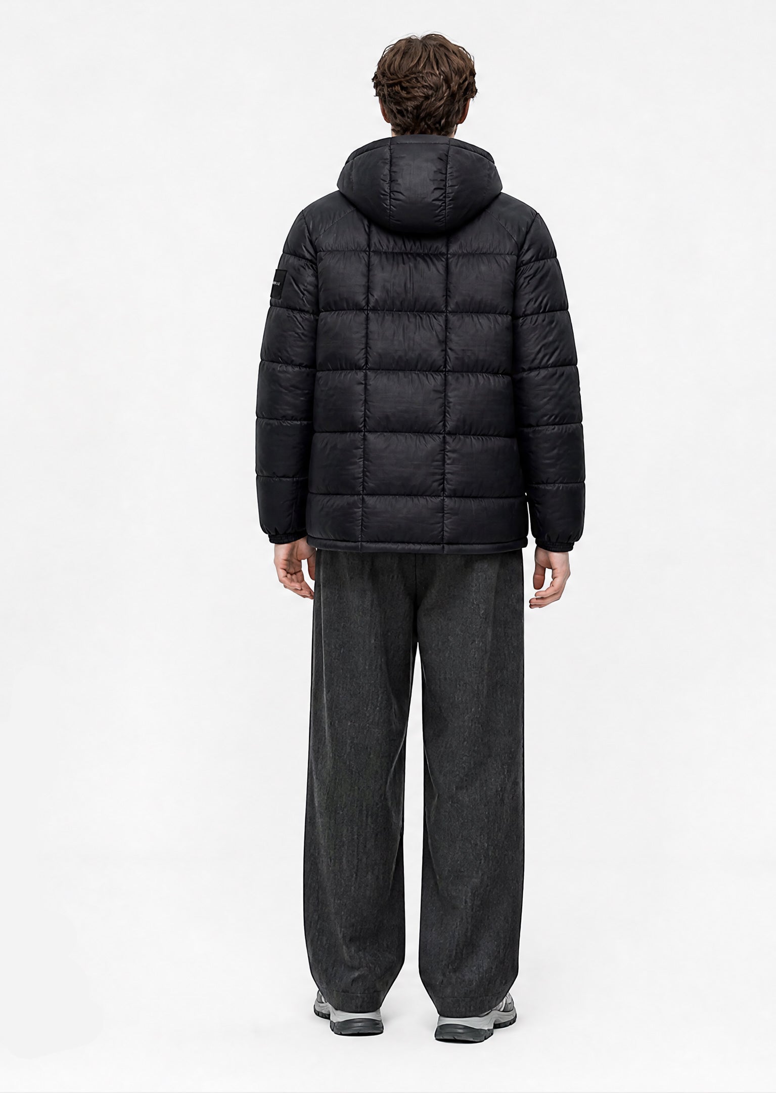 Hester Sheer Puffer Jacket - Black