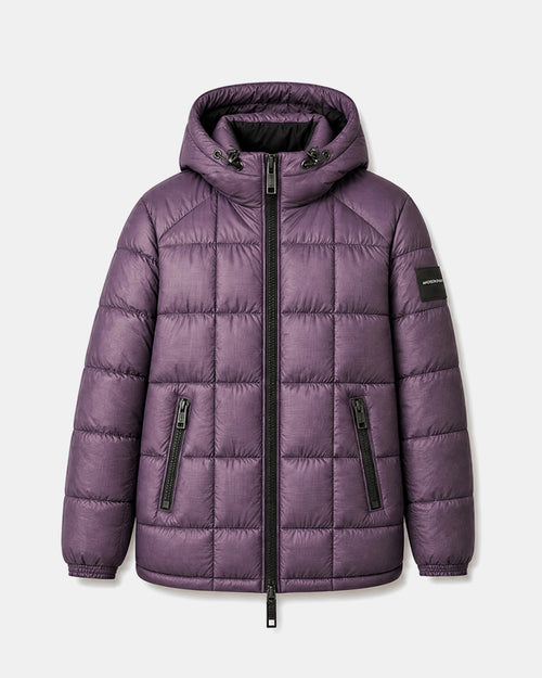 Hester Sheer Puffer Jacket - Plum