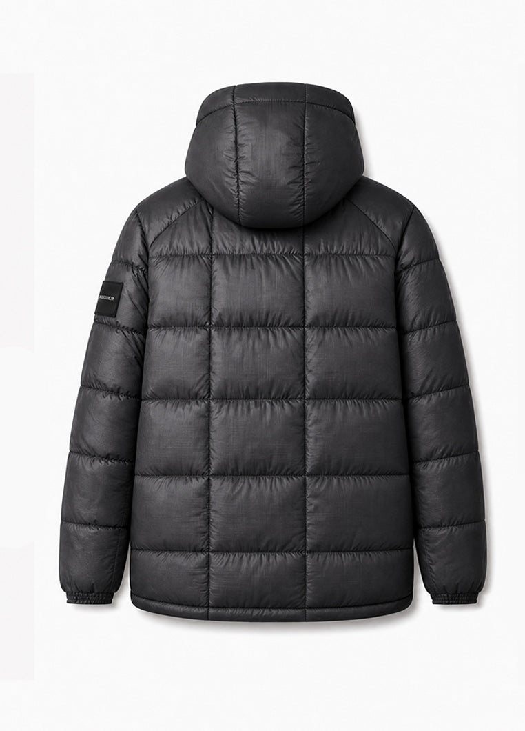 Hester Sheer Puffer Jacket - Black