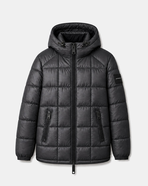 Hester Sheer Puffer Jacket - Black