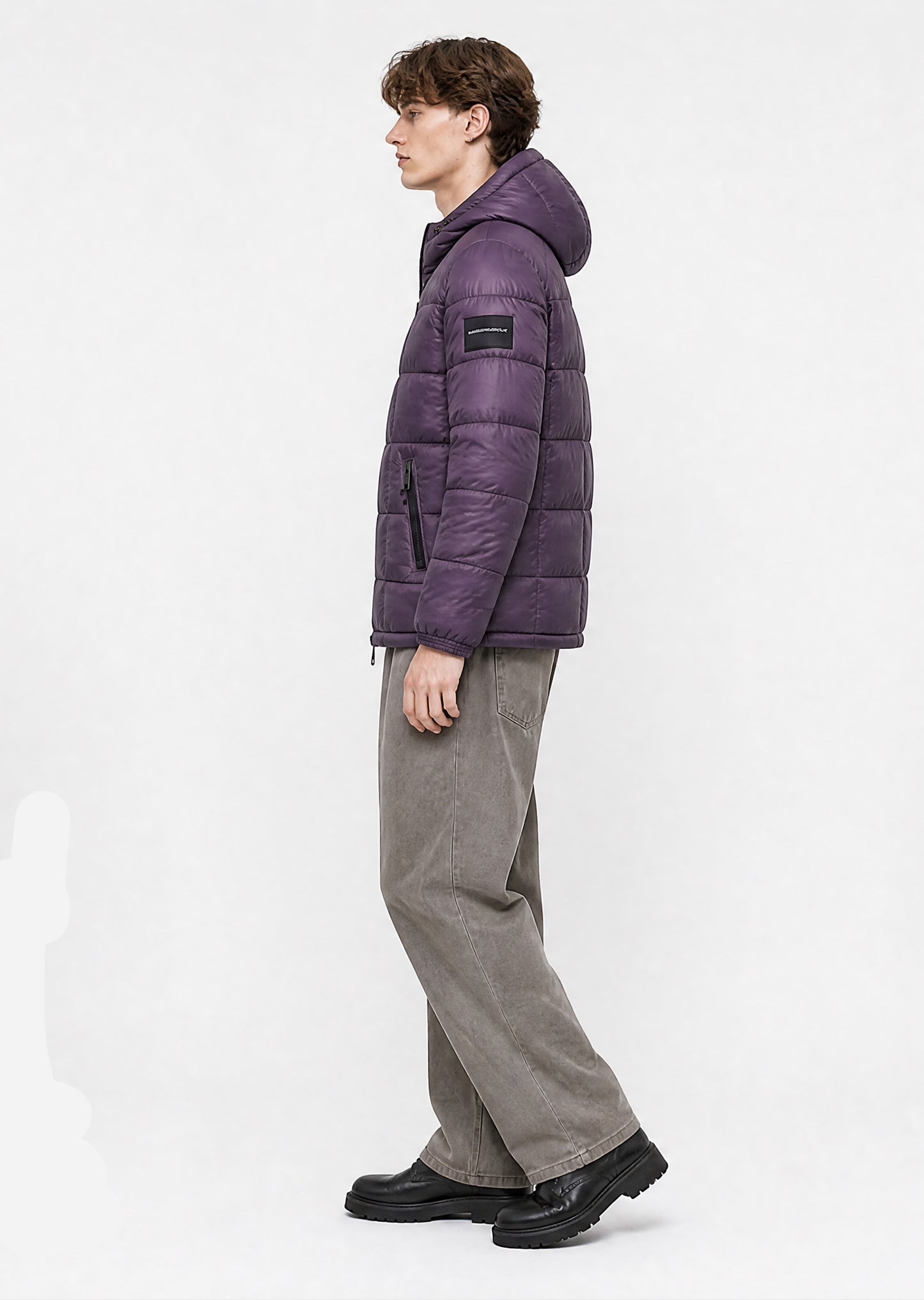 Hester Sheer Puffer Jacket - Plum