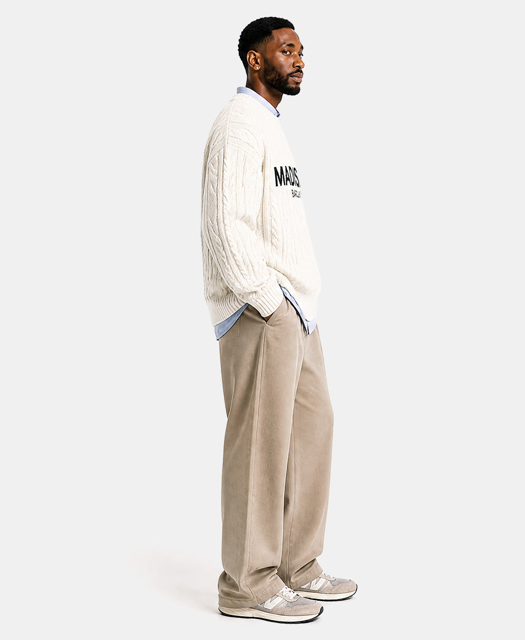 Ocean Av Cable Knit Sweater - Cream