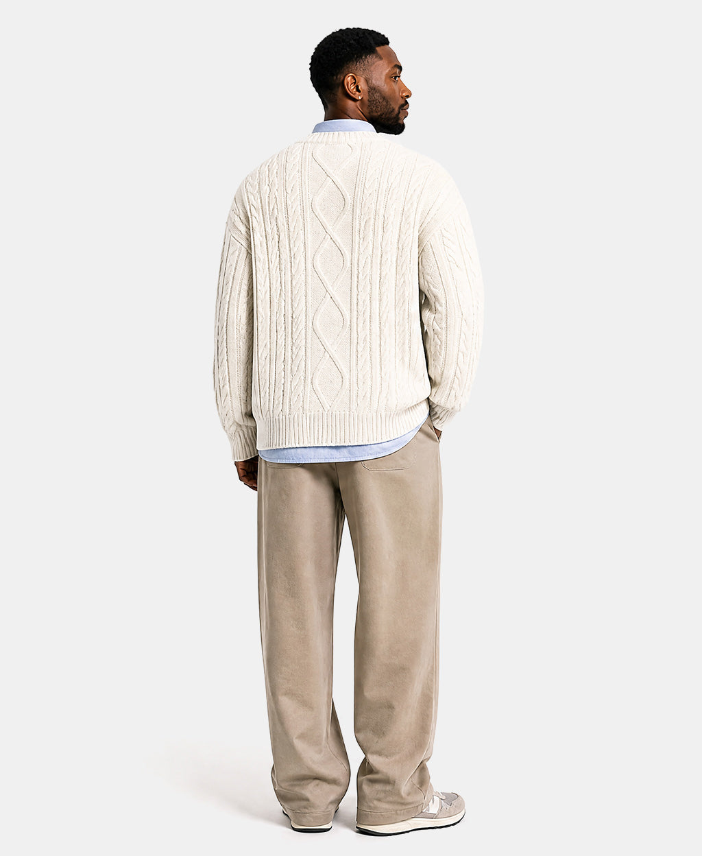 Ocean Av Cable Knit Sweater - Cream
