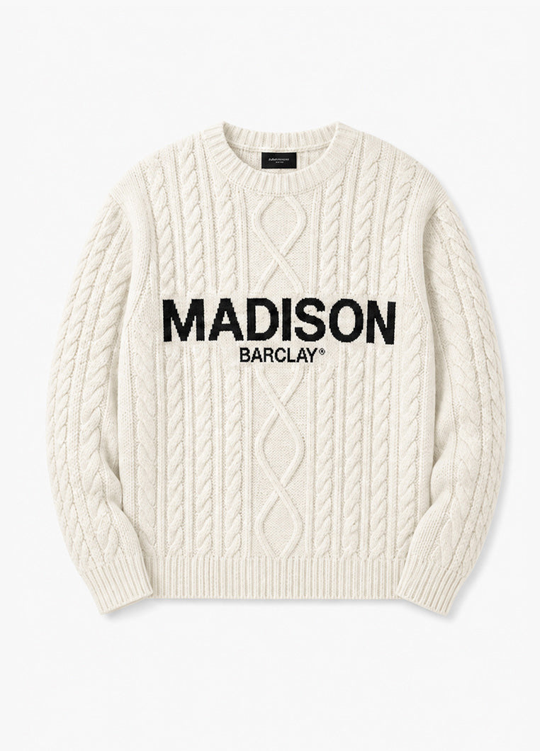 Ocean Av Cable Knit Sweater - Cream