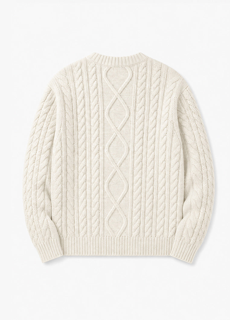 Ocean Av Cable Knit Sweater - Cream