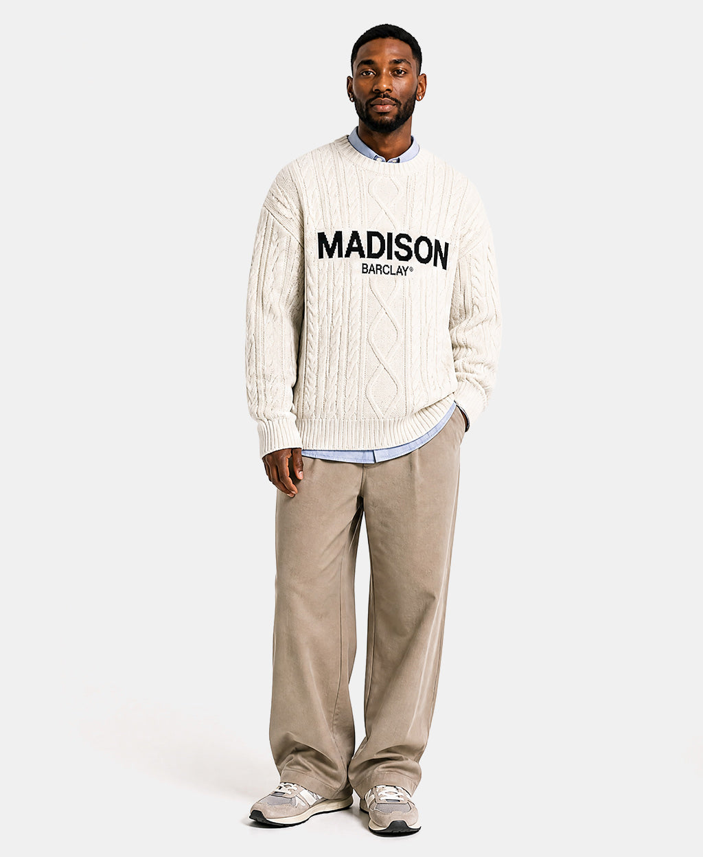 Ocean Av Cable Knit Sweater - Cream