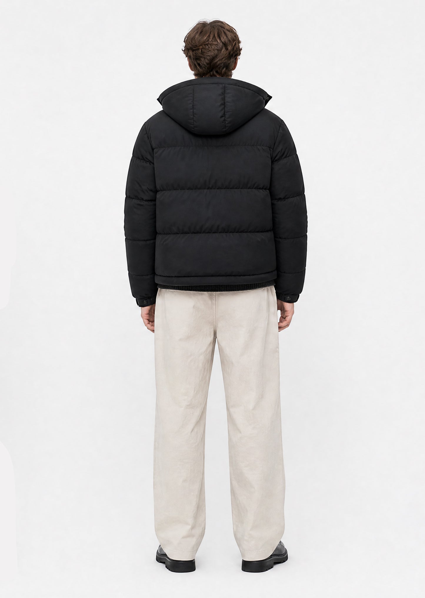 Edge Short Puffer Jacket - Black