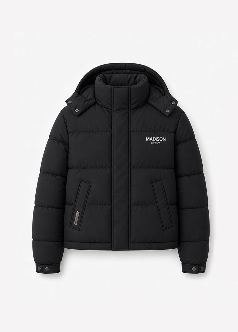 Edge Short Puffer Jacket - Black
