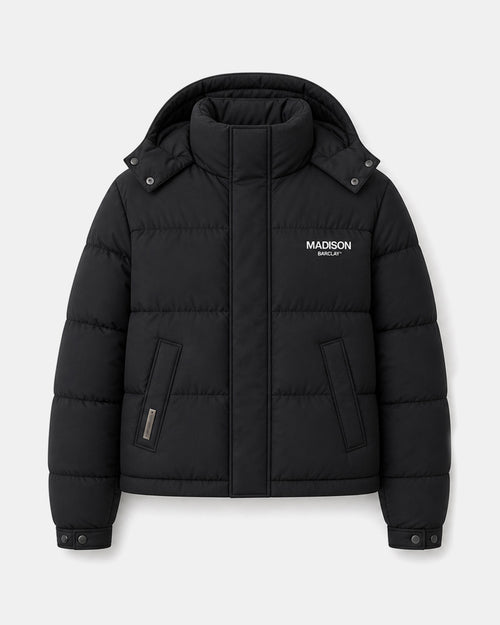 Edge Short Puffer Jacket - Black
