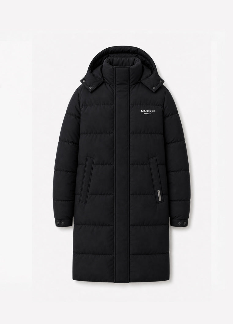 Harlem Longline Puffer Jacket - Black