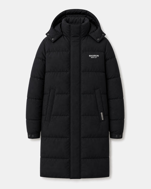 Harlem Longline Puffer Jacket - Black