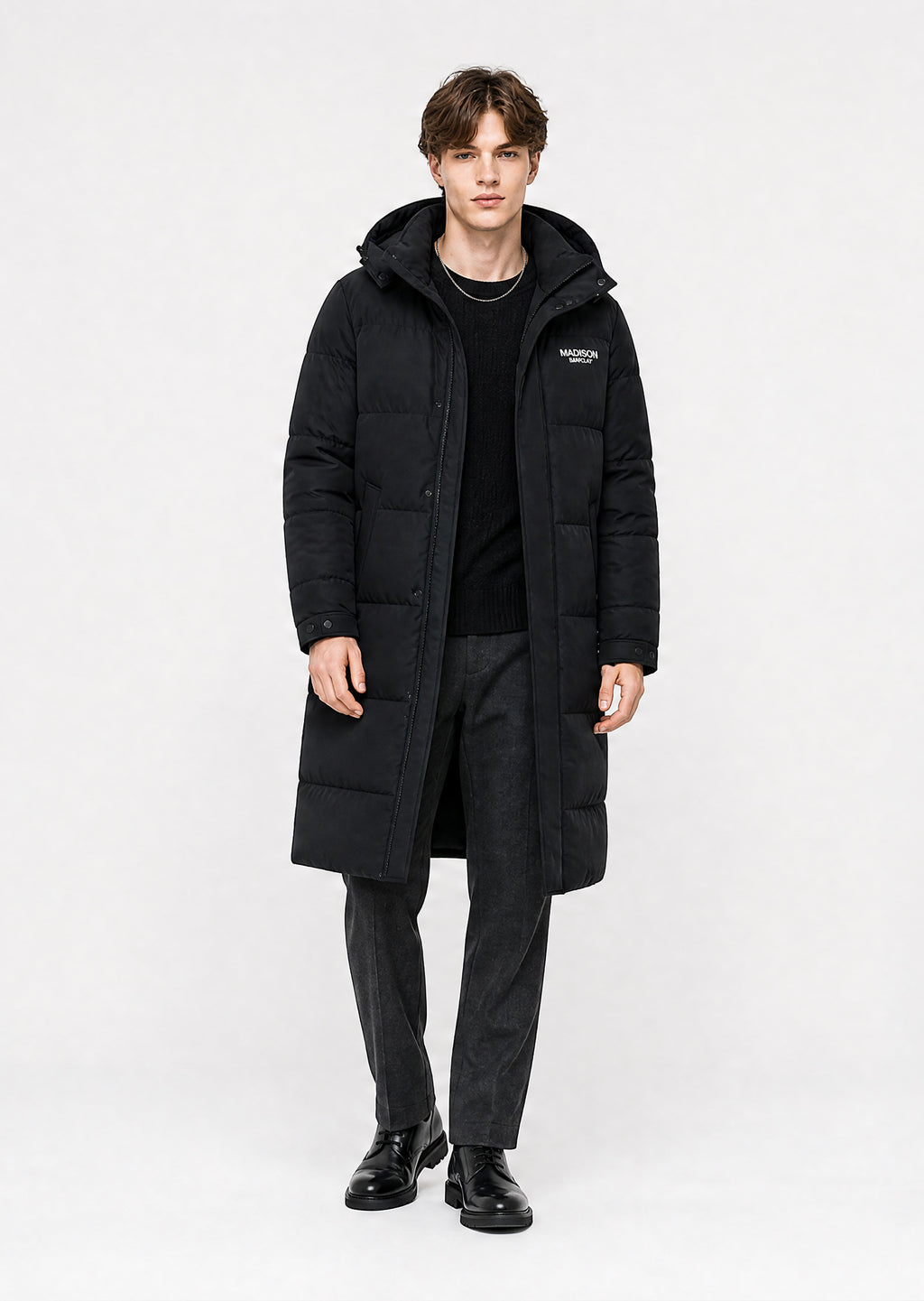 Harlem Longline Puffer Jacket - Black