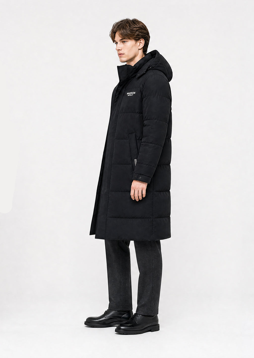 Harlem Longline Puffer Jacket - Black
