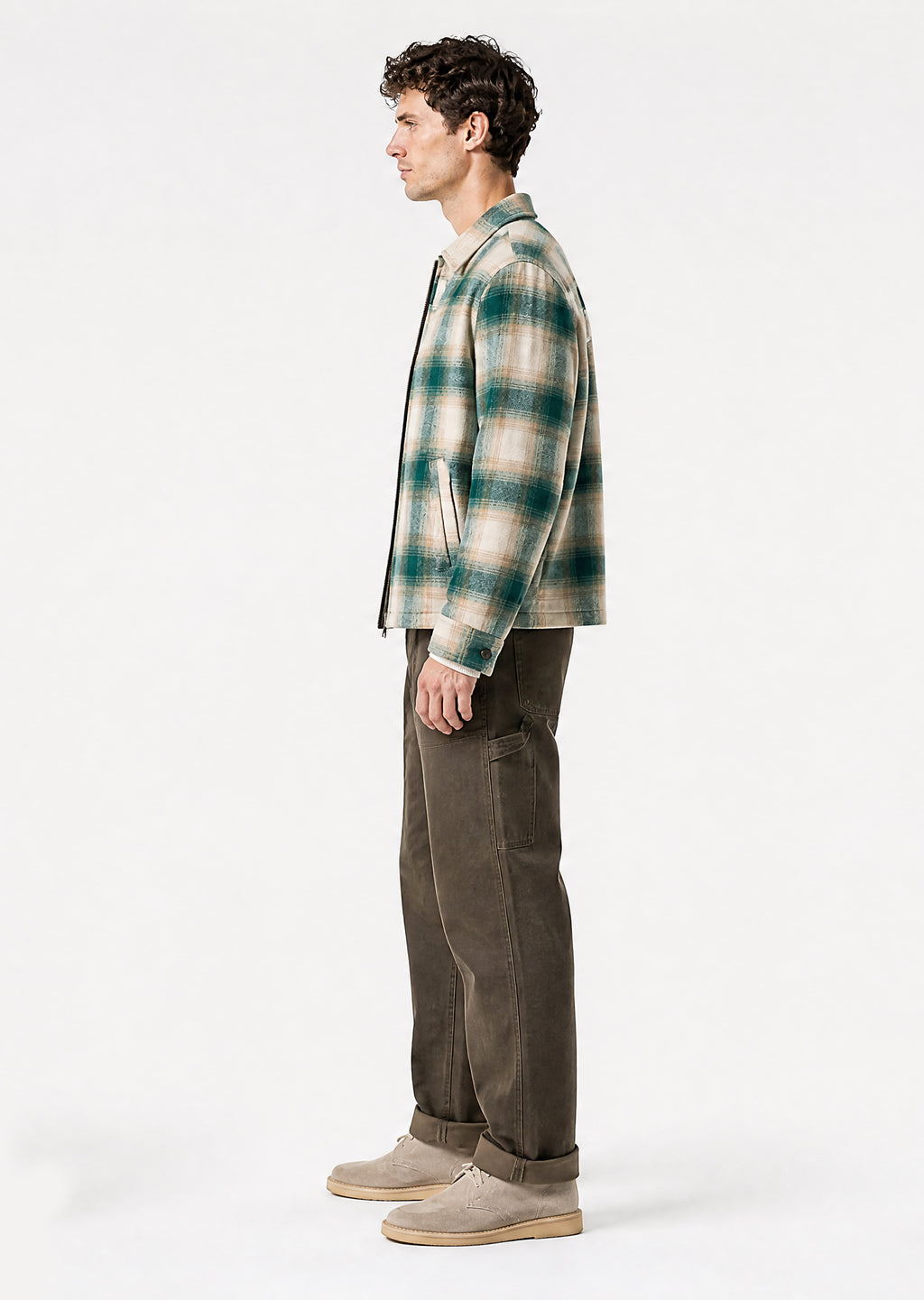 Staten Checked Shacket - Teal