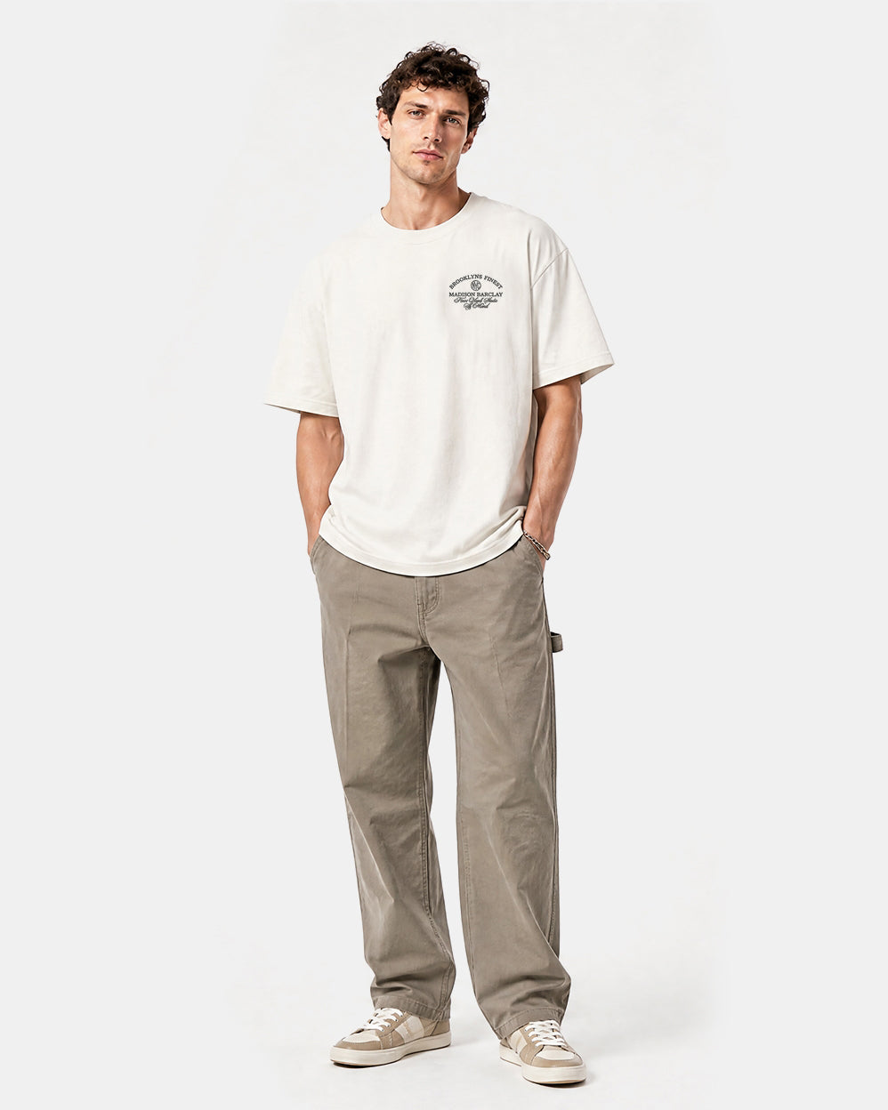 Madison Relaxed Fit T-Shirt- Vintage- White