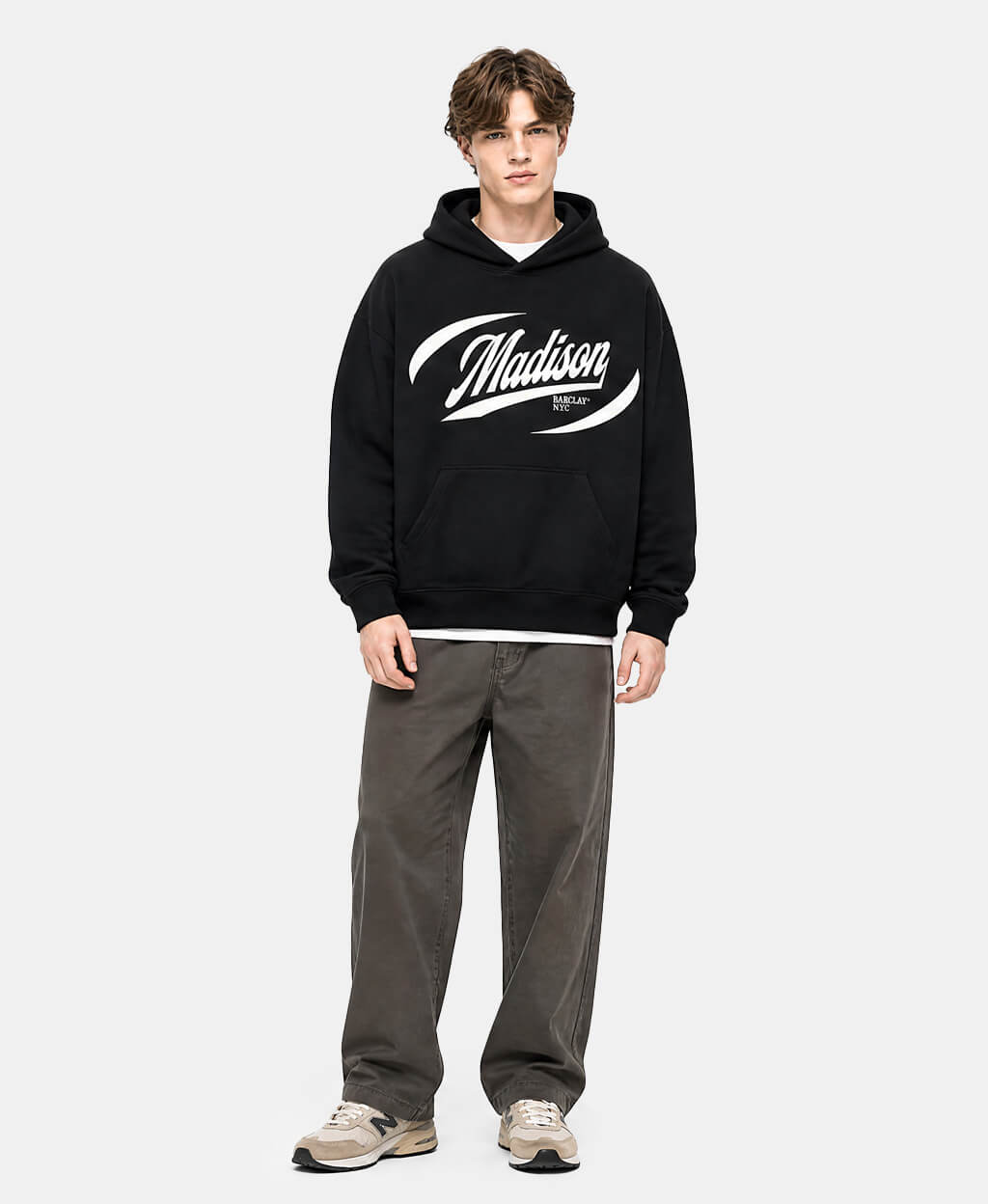 Madison Relaxed Fit Hoodie- Racing 2.0- Black