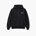 Madison Relaxed Fit Full Zip Hoodie- Ocean Avenue- Black