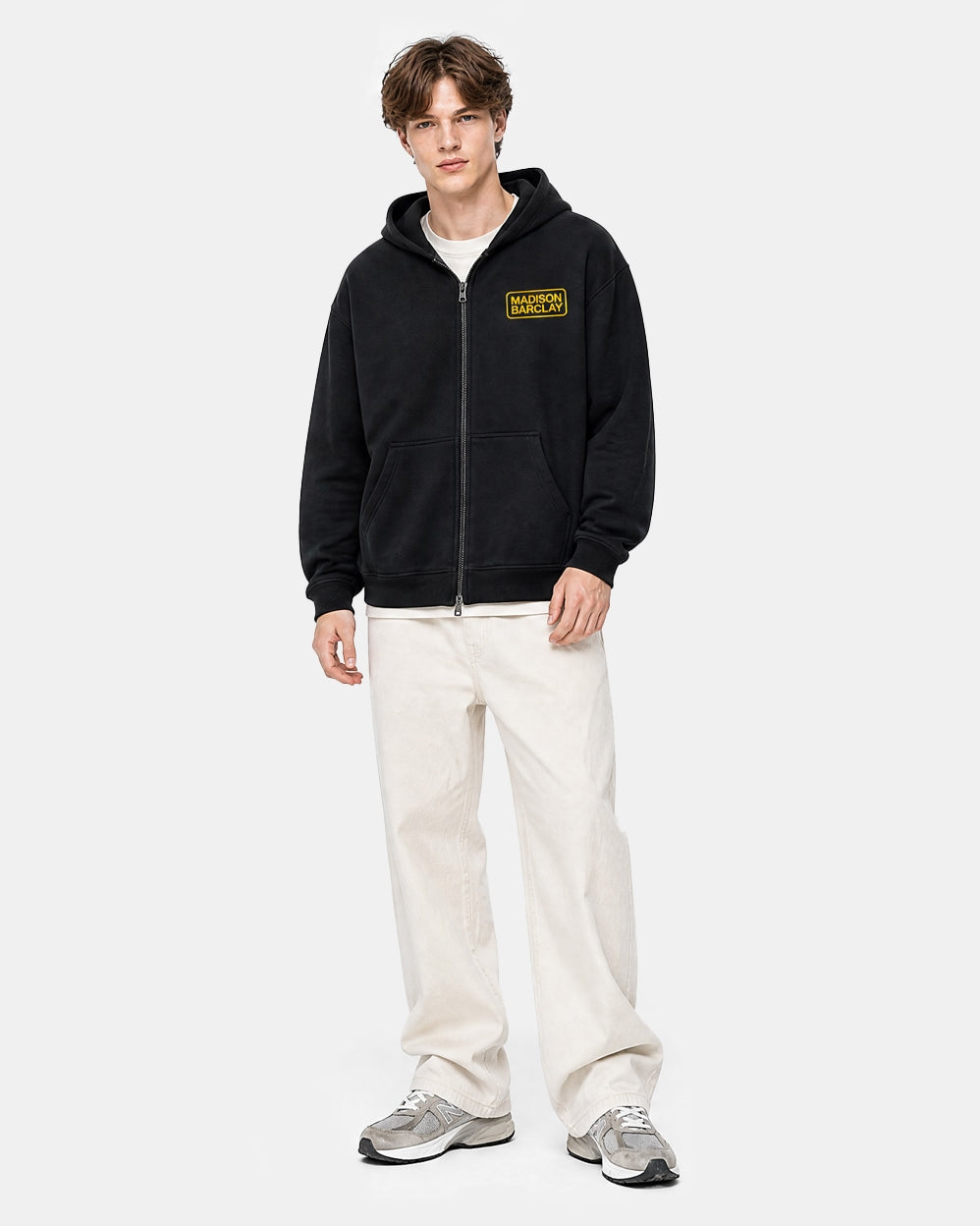 Madison Relaxed Fit Full Zip Hoodie- Walker