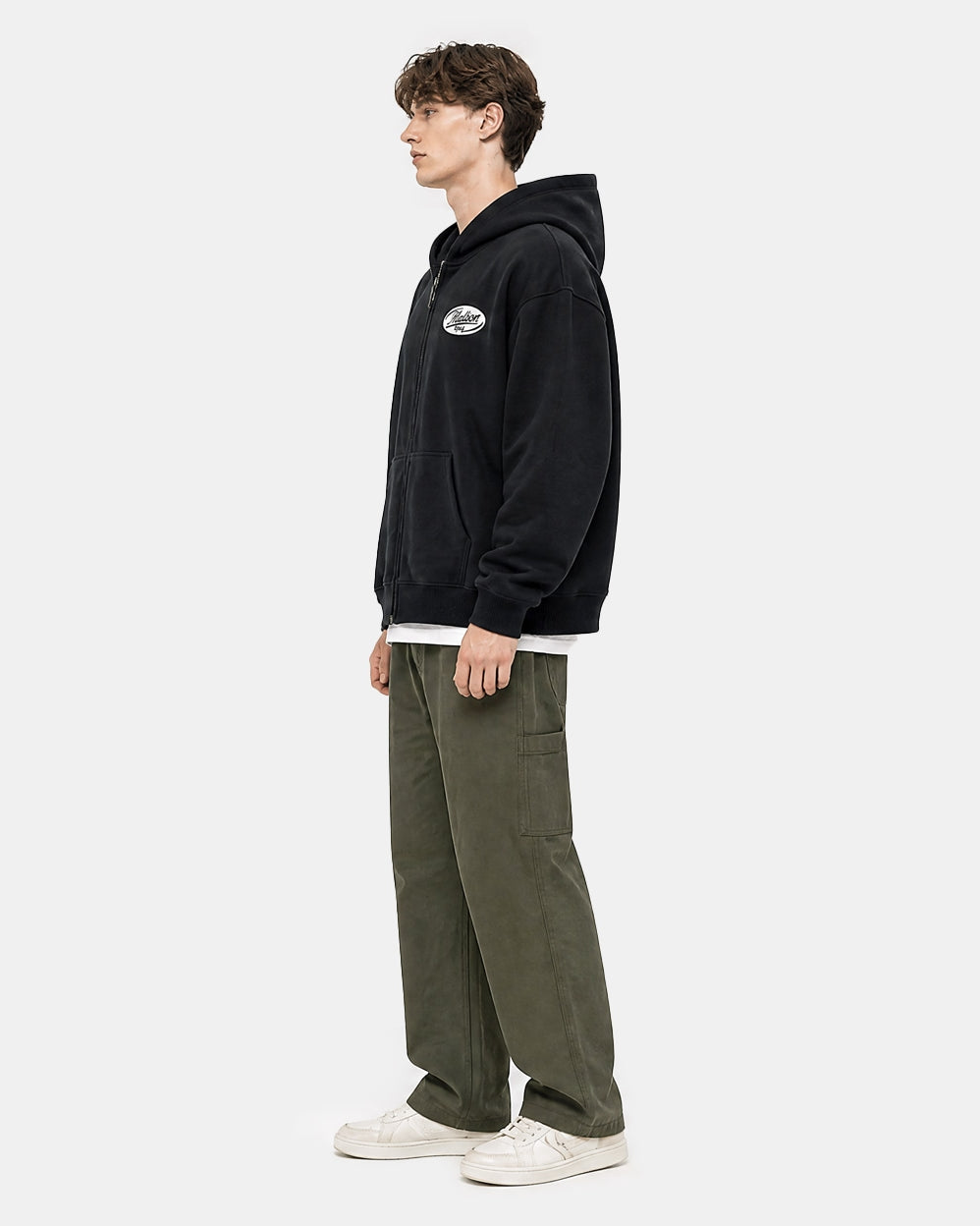 Madison Relaxed Fit Full Zip Hoodie- Racing